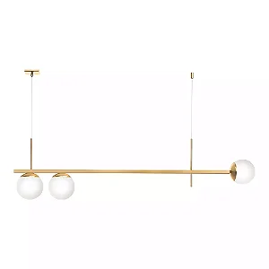 Pendente Old Artisan PD-5615 em Alumínio – 3 G9 – Globo Ø12 mm – C1115 × L120 × A290 mm – Acabamento