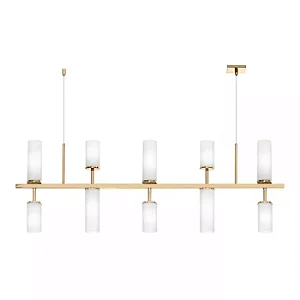 Pendente Old Artisan PD-5654/10 em Alumínio – 10 G9 – C1100 × L50 × A320 mm – Acabamento