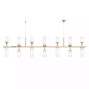 Pendente Old Artisan PD-5654/14 em Alumínio – 14 G9 – C1300 × L50 × A320 mm – Acabamento