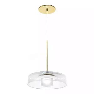 Pendente Interno Old Artisan PD-5792 em Alumínio – LED Integrado 5,5 W 2700 K – Ø255 × A220 mm – Acabamento Pintado com Vidro Âmbar/Clear