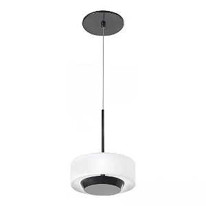 Pendente Interno Old Artisan PD-5797 em Alumínio – LED Integrado 9 W – Ø180 × A220 mm – Acabamento Pintado com Vidro Branco