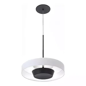 Pendente Interno Old Artisan PD-5799 em Alumínio – LED Integrado 9 W – Ø320 × A320 mm – Acabamento Polido com Vidro Branco