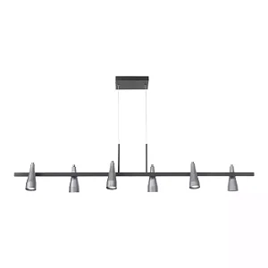 Pendente Interno Old Artisan PD-5848 em Alumínio – 6 Lâmpadas MR11 – A250 × L125 × C1200 mm – Acabamentos Pintado / Escovado / Polido