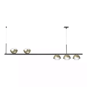 Pendente Interno Old Artisan PD-5854 em Alumínio – 5 Lâmpadas G9 – A250 × L120 × C1200 mm – Acabamentos Pintado / Escovado / Polido