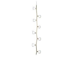 Pendente Interno Old Artisan PD-5881 em Alumínio – 8 Lâmpadas G9 – C230 × A1200 mm – Acabamento Pintado / Escovado – Globo Branco ou Pera