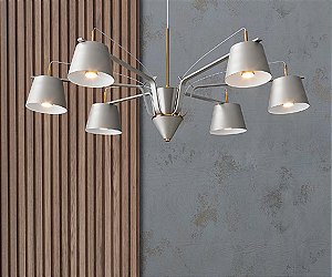 Pendente Interno Old Artisan PD-5918 em Alumínio – 6 Lâmpadas MR11 5 W – Ø900 × A350 mm – Acabamentos Pintado ou Polido