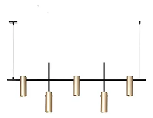 Pendente Interno Old Artisan PD-5956 em Alumínio – 5 Lâmpadas MR11 5W – 1000 x 40 x 400 mm – Acabamentos Pintado ou Escovado