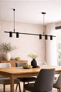 Pendente Interno Old Artisan PD-5960 em Alumínio – 5 Lâmpadas MR11 5W – 1000 x 40 x 400 mm – Acabamentos Pintado, Escovado ou Polido – Versão Sem Acrílico