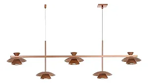 Pendente Interno Old Artisan PD-5974 em Alumínio Pintado/Escovado – 1 Lâmpada MR11 5W – 1320 x 200 x 340 mm