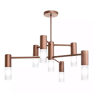 Plafon Old Artisan PLF-5642 em Alumínio – 7 G9 – A600 × Ø600 mm – Acabamento