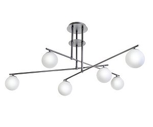 Plafon Interno Old Artisan PLF-5889 em Alumínio – 6 Lâmpadas G9 – Ø700 × A400 mm – Acabamento Pintado / Escovado