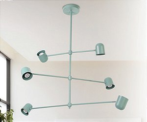 Plafon Interno Old Artisan PLF-5952 em Alumínio – 6 Lâmpadas MR11 5W – 900 × 120 × 750 mm – Acabamentos Pintado ou Escovado