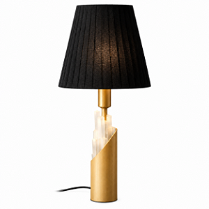 Abajur DNA Iluminação Felsen ABJ-FELSEN – Base Dourada – 1 Lâmpada E14 – Cúpula – Pintura