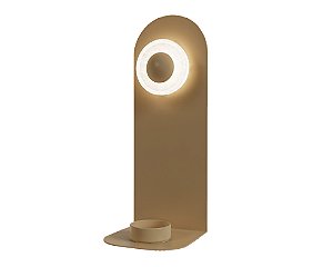 Arandela DNA Iluminação A0113 Altar – Suporte para Incenso + Cúpula Selenita Ø10 cm – LED 2W 3000K