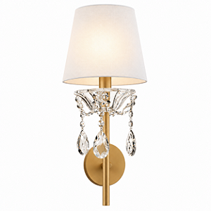 Arandela DNA Iluminação A0704 Cléa – Cúpula com Cristal – Para 1 Lâmpada E14