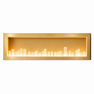 Arandela DNA Iluminação Arch 90 ROCHA-ANG-90 – LED 30W – Rocha Selenita – Pintura