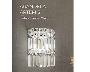 Arandela DNA Iluminação Ártemis ARA-003 – 20 × 24 cm – 2× G9 – Placas 76×22 mm