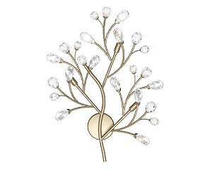 Arandela DNA Iluminação Branch Ágata Azul 50cm BRANCH-ARA50-AZ – 3 Lâmpadas G9 – Galho – Ágata Azul