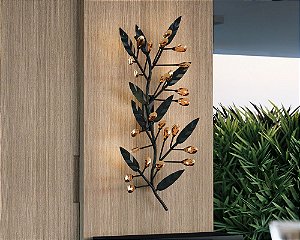 Arandela DNA Iluminação Valenssa VALENSSA-ARA-AC – 40 × 90 cm – Ágata Cristal – 6 Lâmpadas G9 – Pintura