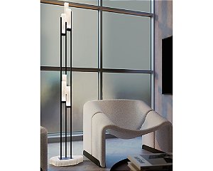 Coluna DNA Iluminação Fine Line COLUNA-FINELINE – Rocha 30 × 160 cm – LED 10W – Pintura ou Chapa Inox