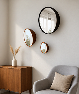 Espelho DNA Iluminação ES1501 Re-Dome – Meia Esfera Ø60 cm – Luz Indireta LED 27W 3000K – Espelho com Pintura