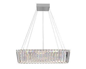 Lustre DNA Iluminação Arcadi Quadrado ARC-QU80 – 80 × 20 cm – LED 3000K 95W – Pendente