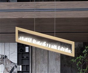 Lustre DNA Iluminação Arch Duo QTZO-ANG-2 – LED 24W – 2 Barras Inclinadas – Quartzo – Pintura