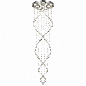 Lustre DNA Iluminação Classic DNA30-80CM – Ø32 cm – 3× GU10 – 80 cm Altura (Gargantilha)