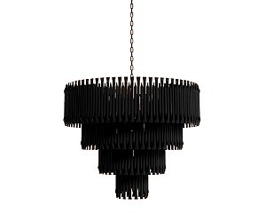 Lustre DNA Iluminação Eisen-80-3 – Redondo 80 cm – 3 Aros – 67 cm Altura – Tubos Metálicos – LED 110W 3000K – Pendente 1 m