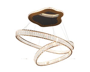 Lustre DNA Iluminação Eros 150 × 100 cm EROS-600-C – 30 cm Altura – 3000K – 150W – Pendente 1,5 m
