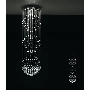 Lustre DNA Iluminação Hélice ESP-60-3-0M – Ø60 cm – 9× GU10 – Espiral 3 m Altura