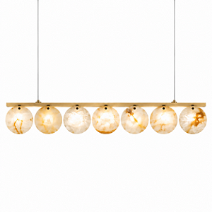 Lustre DNA Iluminação Linear Eclipse 100cm ROCHA-DISCO-100CM – 7 Lâmpadas G9 – Rocha – Pintura