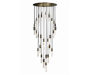 Lustre DNA Iluminação Perseidas Rocha 60cm ROCHA60-20PEND – 20 Pendentes Mini GU10 – Pintura ou Inox