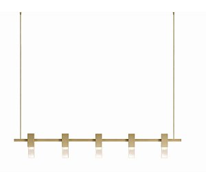 Lustre DNA Iluminação Trilho ROCHA-TRILHO5 – 100 × 20 cm – 5 Caixas de Rocha – Para 5 Lâmpadas Mini GU10 – Pendente 1,5 m
