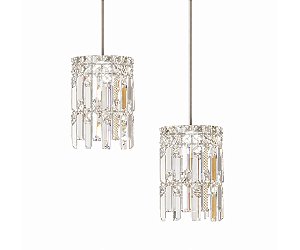 Pendente DNA Iluminação Nymphaea PPL-002 – Red. 18 cm – 1× G9 – Placas 76×22 mm – 30 cm Altura