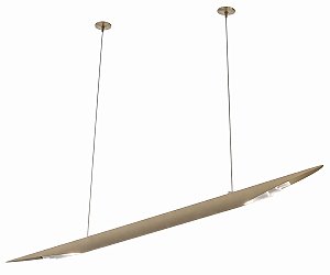 Pendente DNA Iluminação P0408 Aura – 120 cm – Quartzo – Para 2 Lâmpadas Mini GU10 – Pendente 2 m