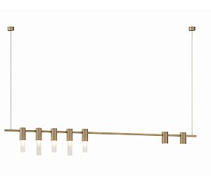 Pendente DNA Iluminação P0503 Trilho com Spot – Rocha 200 × 20 cm – 5 Caixas – Para 7 Lâmpadas Mini GU10 – Pendente 2 m