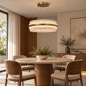 Pendente DNA Iluminação Siena Felsen 60cm ROCHA-SIENA-I-60 – LED 58W 3000K – Rocha Retangular – Pintura