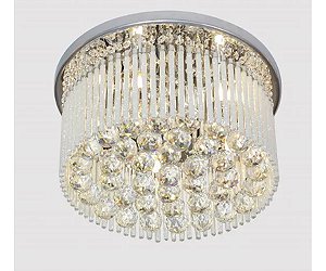 Plafon DNA Iluminação RDPB-40 – Ø40 cm – 6× G9 – Placas e Bolas – 15 cm Altura