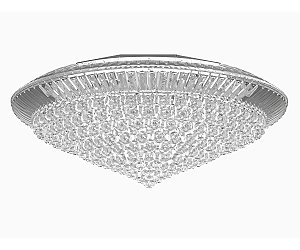 Plafon DNA Iluminação Sunset SUNSET-60 – Ø60 cm – 9× G9 – 25 cm Altura – Cristal Honey – Plafon