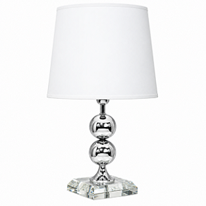 (Latão - Especiais) Abajur Mesa Golden Art M703LT 2 Bolas em Metal com Base Quadrada em Latão e Lâmpada E27 52cm