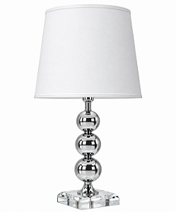 (Latão - Especiais) Abajur Mesa Golden Art M702LT 3 Bolas em Metal com Base Quadrada em Latão e Lâmpada E27 60cm