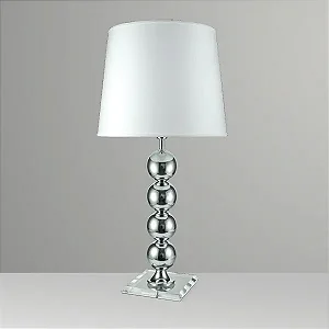 Abajur de Mesa Golden Art 4 Bolas em Metal com Base Quadrada em Latão e Lâmpada E27 86cm M746LT