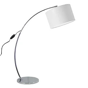 Abajur de Mesa Golden Art Arco com Deslocamento de 54cm em Aço Inox e Lâmpada E27 55cm M950AC