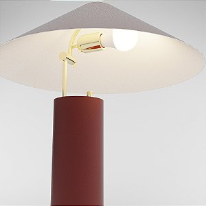 Abajur de Mesa Golden Art Jade com Cúpula de 42cm com Movimento e Soquete E27 50cm M8830