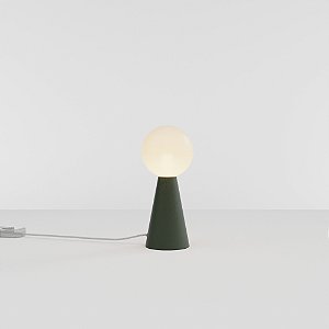 Abajur de Mesa Golden Art Mimo com Bola de Vidro 8cm, Soquete G9 e Altura de 18cm M9908PI