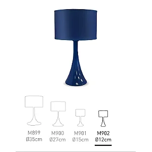 Abajur de Mesa Golden Art Mistt com Base Ø15cm Pintada e Cúpula em Tecido E27 40cm M901PI