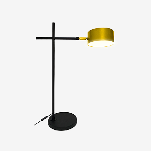 Abajur de Mesa Golden Art Nell com 1 Foco LED 6W e Braço de 30cm – Altura 40cm M8810-1