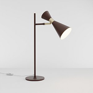 Abajur de Mesa Golden Art Picasso com Haste Reta Pintada e Cúpula Cone E27 Altura Média 50cm M1071HPI