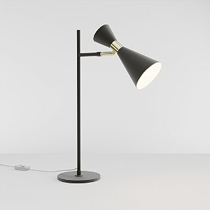 Abajur de Mesa Golden Art Picasso com Haste Reta Pintada e Cúpula Cone E27 Altura Média 50cm M1071HPI